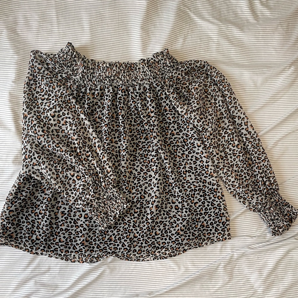 Chiffon blouse leopard
